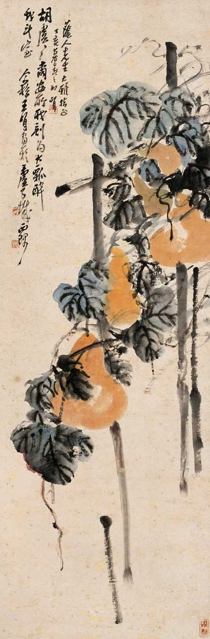 王个簃 1947年作 葫芦 立轴